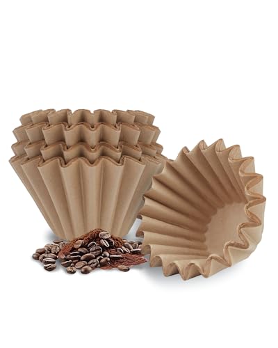 Kalita Wave 155 Coffee Filters 1-2 Cup, 100 Count, Unbleached 6.1"