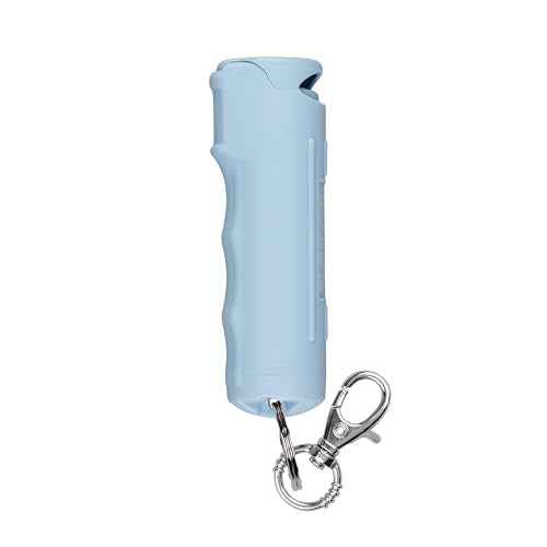 SABRE Pepper Spray with Fast Flip Top, Maximum Police Strength OC Spray, Key Ring for Easy Carry and Fast Access, Finger Grip for More Accurate and Faster Aim, 0.54 fl oz, Secure and Easy to Use