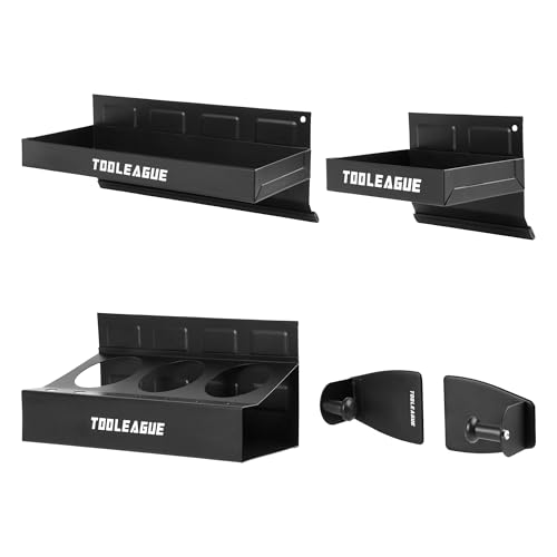 5Pcs Magnetic Toolbox Shelf, Tray & Holder Set – TOOLEAGUE, 6"/12" Trays + 4" Bowl + Paper Towel Holders (Variant: 5pcs)