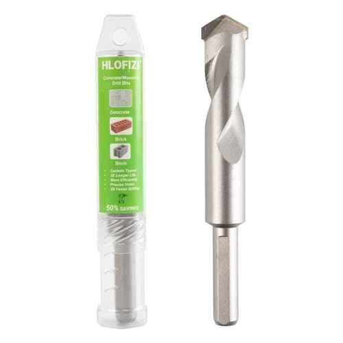 5/8" x 6" Masonry Drill Bits 5/8 inch Concrete Hammer Drill Bits Carbide Tipped, for Cement, Brick, Stone, Block, 1 Pack