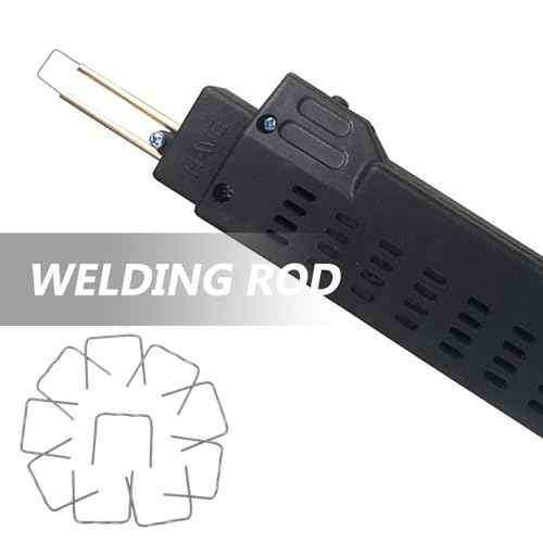 Wakauto 500pcs Hot Staple Repair Machine Plastic Welding Hot Stapler Car Auto Bumper Repair Pre Cut for All Cars Flat Angle 0.8mm