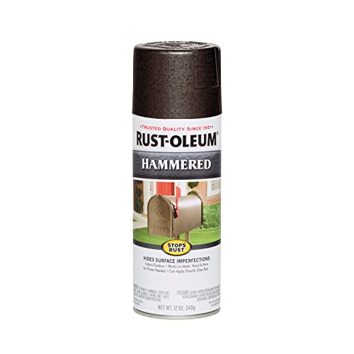 Rust-Oleum Stops Rust Hammered Spray Paint Dark Bronze 12oz - Corrosion Resistant Finish