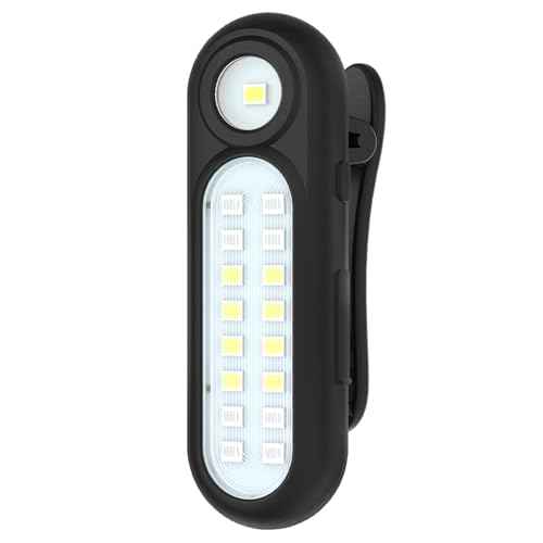 Yaklim Clip On Flashlight, Rechargeable Running Lights for Runners Portable Hands Free Flashlight for Walking Dog, Safety Light for Walking at Night, LED Work Light Warning Flashing Camping(1Pcs)
