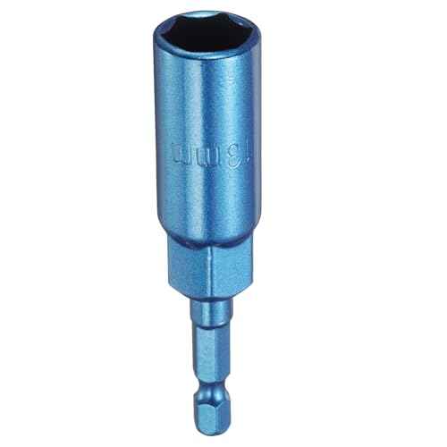 HARFINGTON Nut Driver 13mm Hex Drive Socket CR-V Steel Power Screw Drill Bits Socket Wrench Tools with 1/4" Quick Change Hex Shank for Power Drills Impact Drivers, Blue