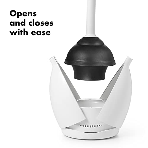 OXO Good Grips Toilet Plunger with Storage Canister & Drip Tray