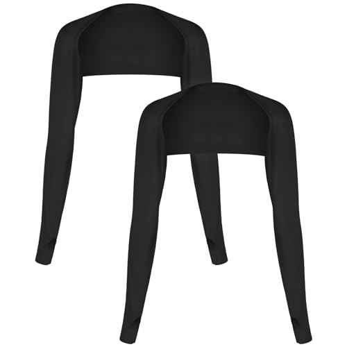 2 Pack Cooling Shawl Arm Sleeves Sun Sleeves for Women UV Protection Arm Sleeve with Finger Hole for Golfing