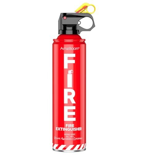AmzBoom Water-Based Fire Extinguisher for Home, Kitchen, Car & Grill, 6-Year Warranty