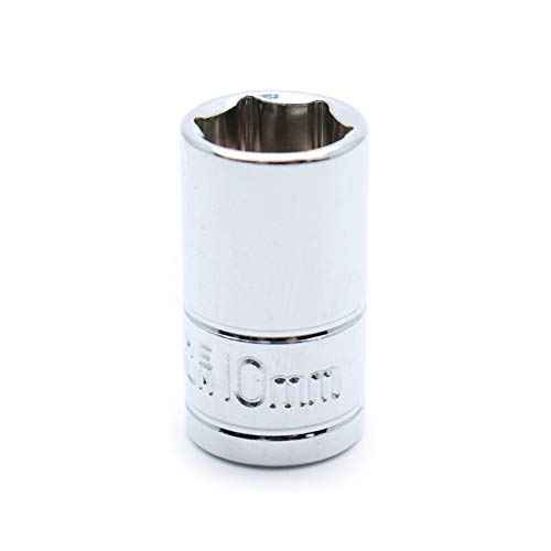 Shallow Socket 1/4 Inch Drive 10mm 6 Point -10pcs