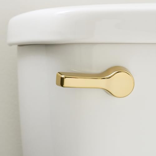 Qualihome Brass Polished Front Mount Toilet Handle Replacement Kit - Heavy-Duty Flush Lever