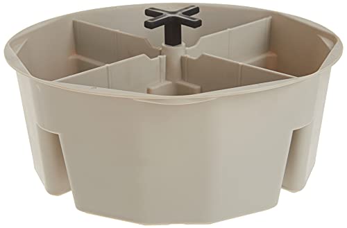 Custom Leathercraft 1154 4-Inch High Full-Round Bucket Tray Cream White - Replacement/Stacking