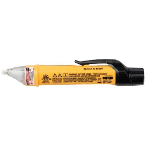 Klein Tools NCVT-5A Voltage Tester, Non-Contact Dual Range Voltage Tester Pen with Integrated Laser Pointer and Visual and Audible Alerts