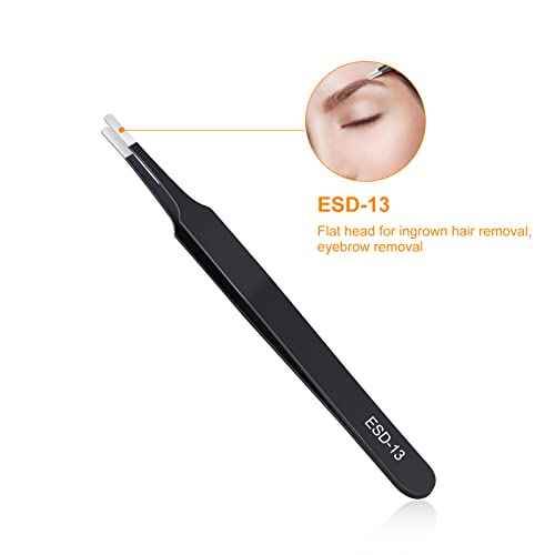 3PCS Precision Tweezers Set, Upgraded Anti-Static Stainless Steel of Tweezers, for Electronics, Soldering, Laboratory Work, Jewelry-Making, Model, Craft