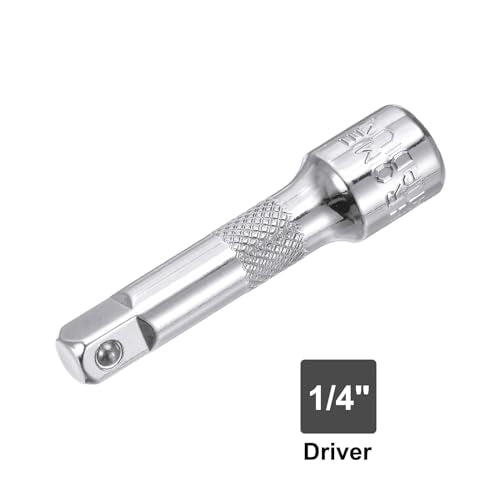 uxcell 3pcs 1/4 Inch (F) to 1/4 Inch (M) 2" Drive Ratchet Socket Adapter Extension Bar