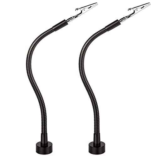 2 Pieces Magnetic Helping Hands Soldering, Soldering Helping Hand with Flexible Gooseneck Metal Arms with Adjustable Alligator Clips