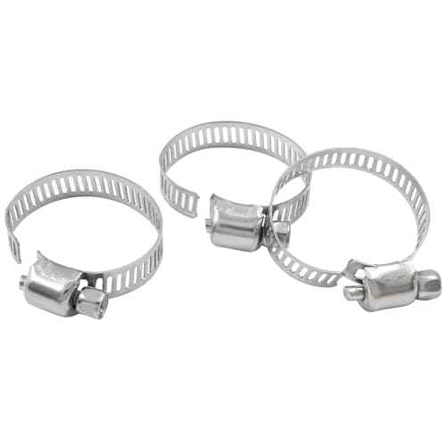 20 pcs 5/8" - 1" 304 Stainless Steel Hose Clamps, Adjustable Metal Pipe Clamp, Worm Gear for Pipe - Dryer Repair, Tubing and Fuel Line
