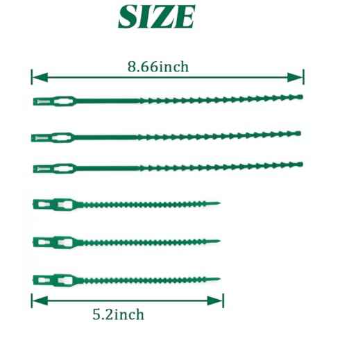 GXXMEI 200PCS Adjustable Plant Ties - Flexible Green Multi-Function Sturdy Garden Twist Tie for Plant Support, Tree, Shrub - PT-200