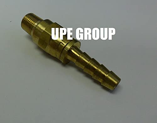 1/4 Inch Swivel Hose Barb Fitting - 1/8 Male NPT Brass Connector for Gas Water Air