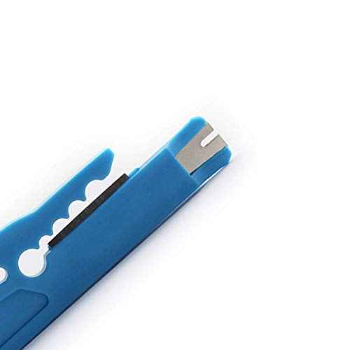 Maxmoral 3-Pack Mini Wire Stripper Portable Crimping Tool UTP STP Network Cable Cutter Impact Punch Down Tool for Keystone Jack RJ45 Ethernet Module Blue