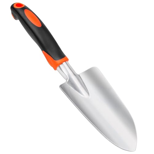 MECHEER Orange Gardening Trowel - Heavy Duty Hand Shovel with Ergonomic Handle