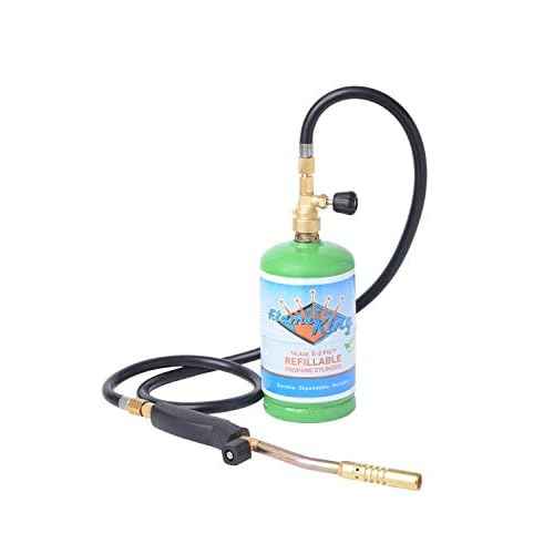 Flame King Propane Gas Torch 6,000 BTU Kit w/ 3 Burners for Melting, Brazing Gold and Silver Precious Metals, Welding, Soldering, and Repairs