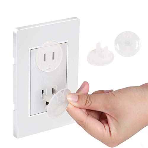 Vmaisi 38 Pieces Clear Outlet Covers Baby Proofing - Electrical Safety ChildProof Plug Protector - (Clear, 38 Pack)