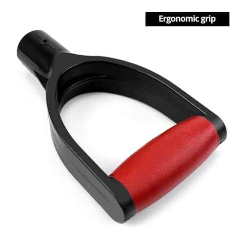 QWORK 2 Pack 1-1/4" Polypropylene Plastic Spade Handle Shovel D Grip Handle for Digging Raking Tools