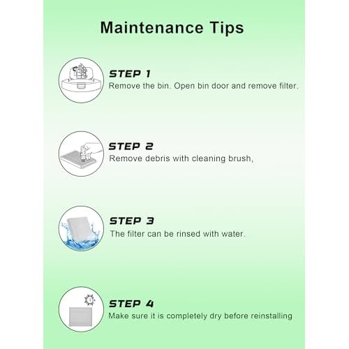 9 Pack Filter Replacement Parts for iRobot Roomba Essential Series, Filter for 105 Vac, 105 Combo, Q0120, Q0110, Q0520, Y0140, Y0110, Y01120, Y051020, Essential Vac and Combo