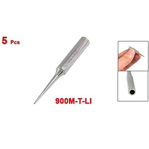 FEITA 900M-T Soldering Tips 0.8mm Point Solder Iron Replacement Tip Accessories Kit for Electronics 936 Soldering Station Tools (LI 5Pcs)