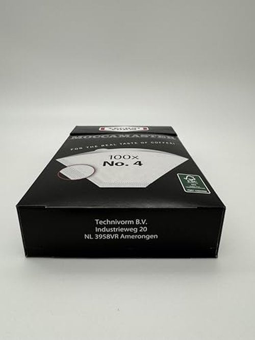 Technivorm Moccamaster #4 White Paper Filters, 100-count per box
