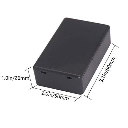 Zulkit 5-Pack Black ABS Electrical Project Boxes 3.15 x 1.97 x 1.02 inches