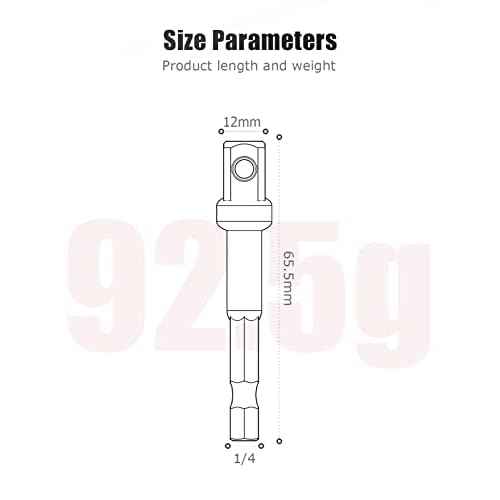 3/8 Impact Adapter Kit, 4 Pack Socket Adapter 1/4 Inch to 3/8 for Impact Driver, Automotive DIY, Extension Socket Bits, Handle Nut Driver and Drills