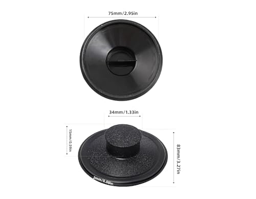 RQYEKDO 3-1/2" Kitchen Sink Stopper & Garbage Disposal Plug – Black Plastic