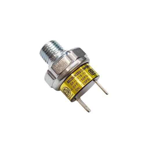 Air Pressure Switch 120-150 PSI Tank Mount Type Thread 1/4" NPT 12V 24V DC Air Compressor Pressure Switch for Air Train Horn 120-150 1/4 inch