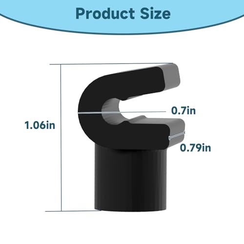6-Pack Snap Handle Connectors for Rev-A-Shelf 27-Quart Trash Cins, Black