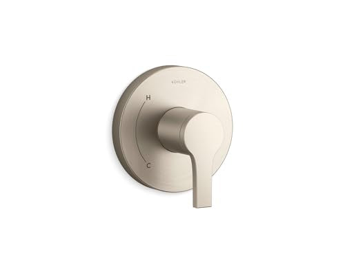Kohler Elate Rite-Temp Valve Trim Vibrant Brushed Nickel Bathroom Faucet
