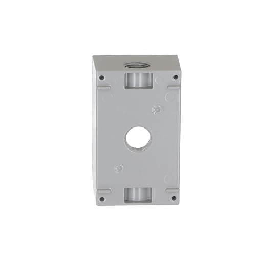BELL Gray 1-Gang Weatherproof Electrical Box with 3/2-Inch Outlets
