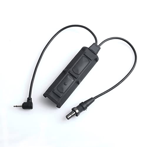 NOBUHIRO Dual Remote Pressure Switch, Tactical Light Switch with SF / 2.5mm Plug, Compatible with M300 M600 DBAL-A2 PEQ15 Series Tactical Weapon Scout Lights, Suitable for 20mm Picatinny Rail