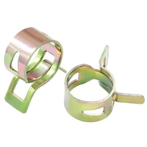 50Pcs Spring Band Clips 1/2" 12mm Air Hose Tube Water Pipe Fuel Hose Line Vacuum Hose Clamp, Fit 12.5-13mm OD (Metallic)