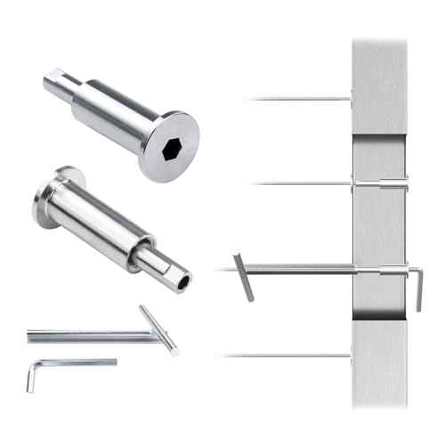 [Patent] Muzata 20 Pack 1/8" Invisible Cable Railing Kit Hardware Upgraded Hand Swage Tensioner Hidden for 2"x2" Metal Post T316 Stainless Steel Deck Cable Railing System CB40