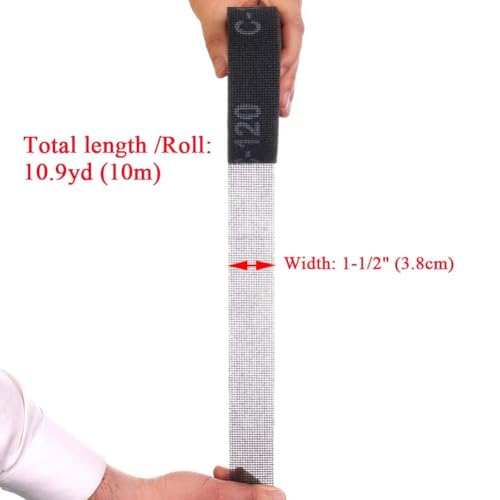 SCOTTCHEN Sanding Rolls/Plumbing Sanding Cloth 1-1/2" x 11yd (33 ft) / Plumber's Double Side Open Mesh/Silicon Carbide Grit #180-1Roll