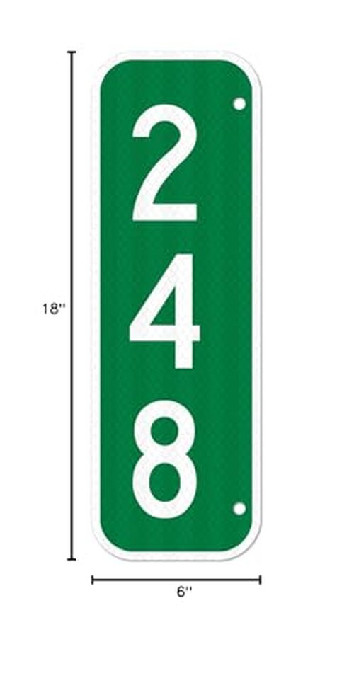 911 Address Sign, Custom Emergency Vertical Mailbox Reflective Sign, Ideal For Driveway, Multi Unit Buildings and House, 6x18 Inches, 3M EGP Reflective .063 Aluminum, Fade Resistant