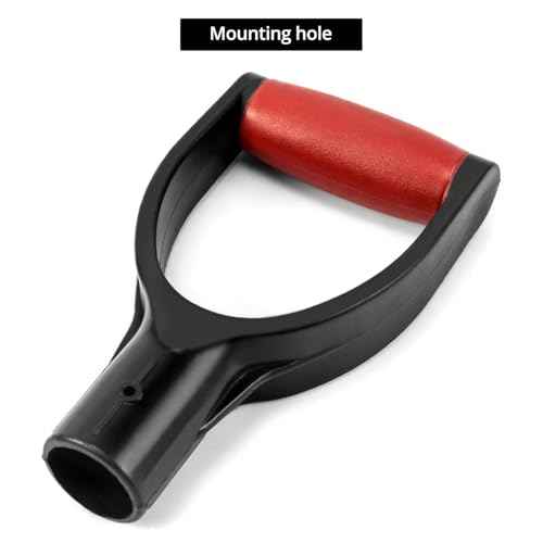 QWORK 2 Pack 1-1/4" Polypropylene Plastic Spade Handle Shovel D Grip Handle for Digging Raking Tools