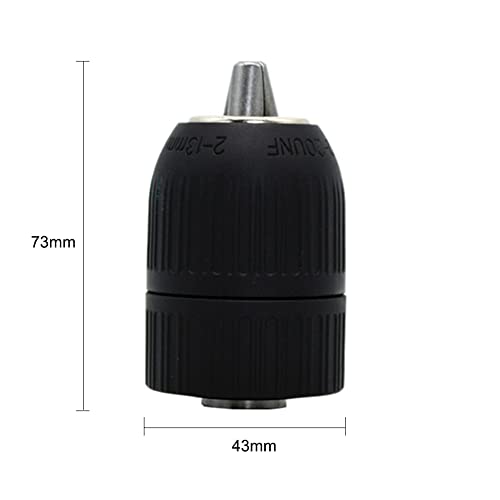 YXQ 2.0-13mm Tapered Keyless Drill Chuck 1/2"-20 UNF Mount Hammer Conversion Quick Change Electric Drill Electric Accessories Tool