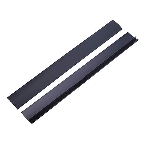 REEDTOCK 21-Inch Black Flexible Silicone Stove Gap Cover Pack of 2