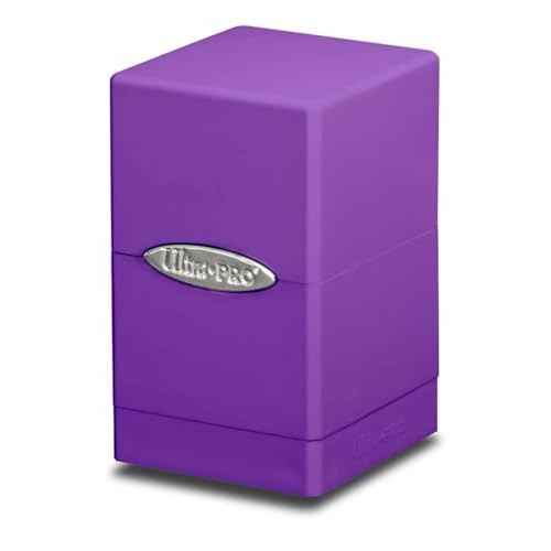 Ultra Pro - Purple Satin Tower Deck Box, Collectible Trading Card Protector Gaming Case Deck Box Organizer Storage Solution