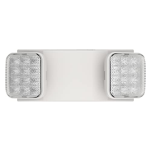 1 Pack Commercial Emergency Light with Battery Backup, Emergency Lights for Business-Hard Wired, UL 924 Certified,AC 120/277V,Two Head Adjustable LED Emergency Lighting.