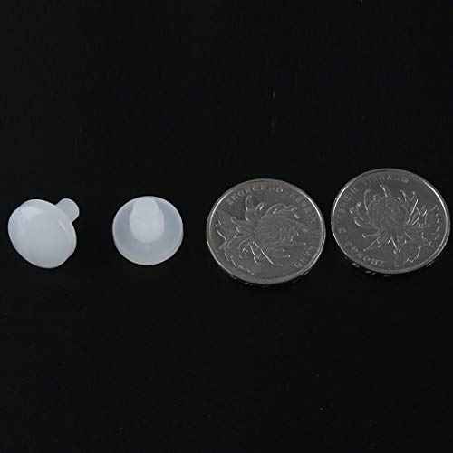 uxcell 24pcs 7mm White Stem Bumpers Glide, Patio Outdoor Furniture Glass Table Top Anti-collision Embedded