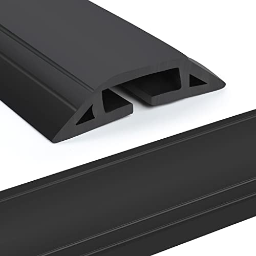Eapele 10 ft Heavy Duty Floor Cable Cover Protector Black for Home & Outdoor