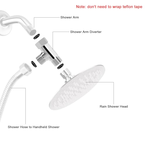 NearMoon Chrome Finish 3 Way Brass Diverter Valve - G1/2