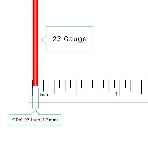 BNTECHGO 22 AWG Silicone Wire - Red & Black, 25ft Each, Tinned Copper, High Temp Resistance